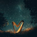 a dreamy harp waltz journeying through ethereal realms of stars