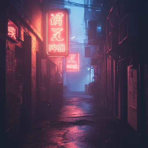 Dive into a nocturnal soundscape brimming with haunting synth melodies, pulsing basslines, and entrancing metallic echoes. This track envelops listeners in a shadowy, retro futuristic world where neon lights flicker against an ominous skyline. Perfect for evoking scenes of mystery and suspense under the cover of night.