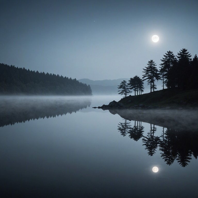 Echoing the depths of a moonlit lake, this track delivers a powerful emotional narrative through chillwave tones, perfect for contemplative moments or atmospheric settings. It features an intricate layering of synthesizer sounds that swell and recede like the breathing of the night, creating an immersive experience for the listener, spoken in the hidden language of the soul.