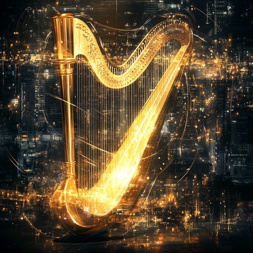 An instrumental piece where delicate harp strings weave through rapid beats, creating a sophisticated and uplifting atmosphere.