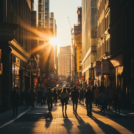 An upbeat track that captures the vibrant and bustling essence of city life, perfect for a sunny day. The rhythm and melodies are designed to create a sense of joy and liveliness, making listeners feel the dynamic and positive energy of urban living.