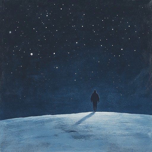 An instrumental sadcore piece featuring gentle guitar melodies that flow like a quiet river under the moonlight, evoking feelings of peaceful melancholy and introspective serenity.