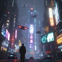an epic journey through dystopian neon lit cyberpunk worlds