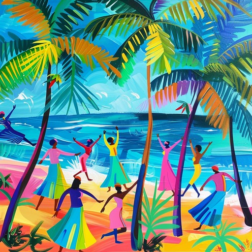 A radiant fusion of traditional rumba sounds, and uplifting melodies, creating an atmosphere of hope and joy, perfect for dancing under the sun.