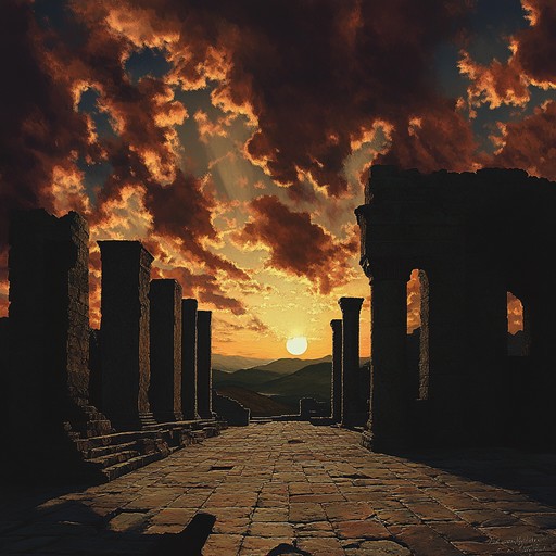 A haunting, melancholic piece where poignant strings echo the remnants of a lost civilization, building into a dramatic and emotional crescendo. Perfect for evoking deep reflection and nostalgic memories.