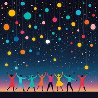 upbeat synth celebration, evoking happiness.
