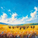 an energetic orchestral piece filled with cheerful dramatics.