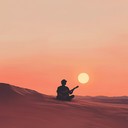 evocative guitar harmonies bathed in desert's serene twilight glow.
