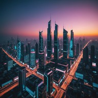 majestic cyberpunk theme with powerful soundscape