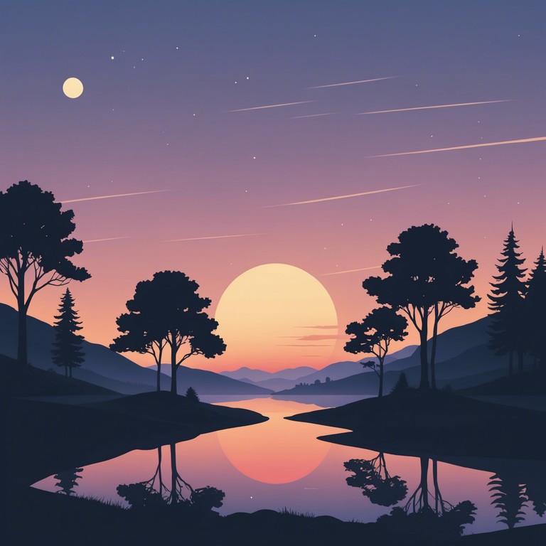 The alternative description explores deeper into the track’s ability to pull listeners into a realm where thoughts linger and shadows commune, supported by a haunting electric guitar melody.