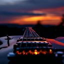 guitar driven gentle rock evoking soothing sunset vibes