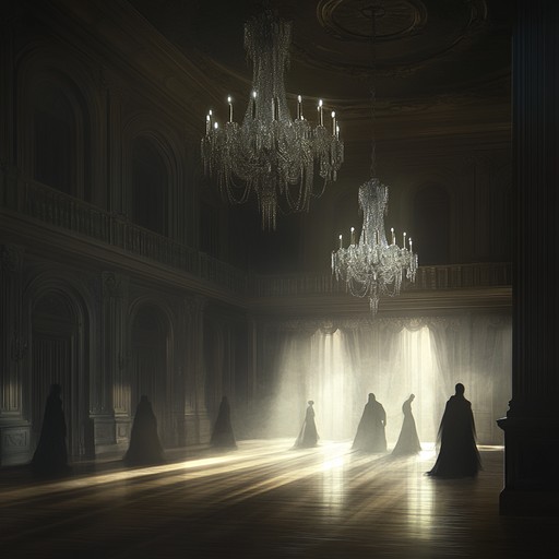 An evocative classical waltz with a haunting violin lead. The eerie piece immerses you in a ghostly ballroom, with chilling, elongated notes and unsettling dissonance. The slow, rhythmic dance has a sinister edge, building a tense and mysterious atmosphere.