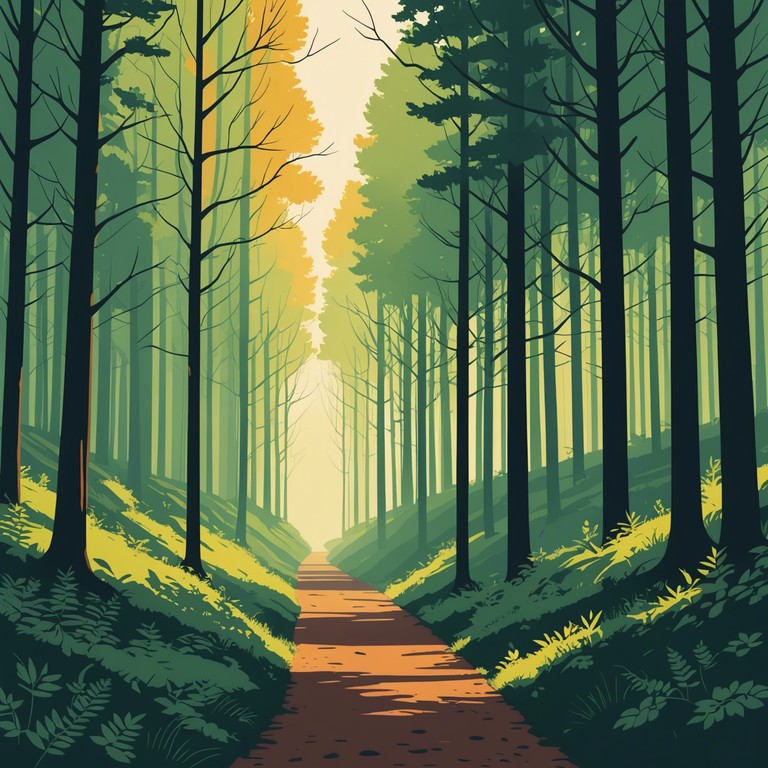 Imagine an easy going orchestral composition that feels like a gentle whisper of daylight brushing against the skin, with smooth string movements and the occasional sparkle of a xylophone, painting a scene of peace and light heartedness.