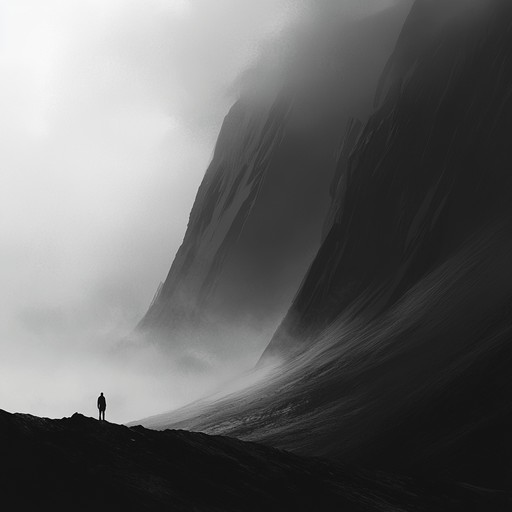 A suspenseful popular track led by bass guitar with eerie synthesized layers and dissonant harmonies that build tension and evoke a sense of impending danger throughout