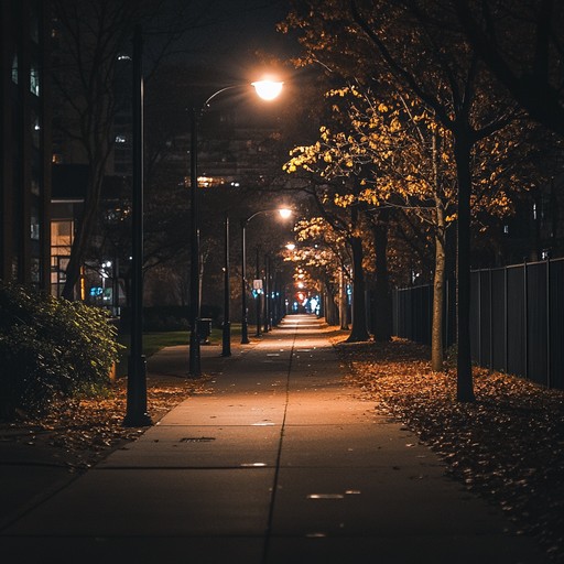 An instrumental lofi track blending soft piano melodies with subtle ambient city sounds, evoking the calm of deserted streets after dusk. The gentle rhythm creates a soothing atmosphere perfect for relaxation or study.