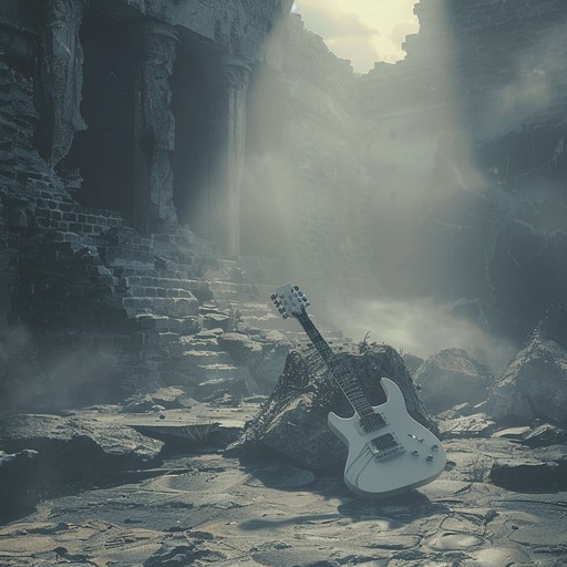 Explosive hard rock instrumental fusing raw power and mysterious themes through electric guitars and dynamic rhythms, evoking ancient lands and mystical quests.