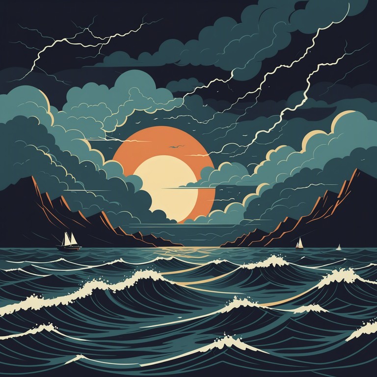 This track features a wild, intense blend of orchestral instruments clashing and merging in a dramatic, cacophonous symphony, capturing the essence of chaos through dissonant strings and explosive brass sections. The composition spirals through tumultuous crescendos and sudden, suspenseful diminuendos, presenting a vivid auditory journey through orchestrated madness.