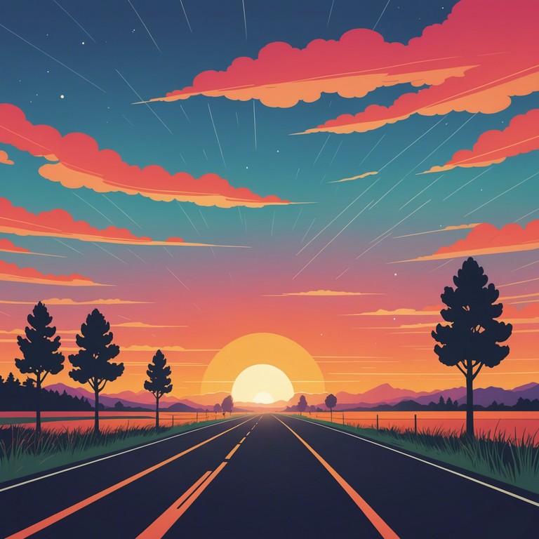 Imagine a scenic drive as the sun sets with this groove heavy tune featuring intricate guitar licks and a deeply satisfying bassline. It's perfect for winding down after a long day, enhancing the gentle transition from daylight to twilight with a smooth fusion of funk and rock.