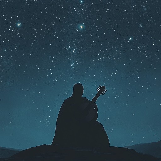 In the vastness of the desert, under a starlit sky, the soulful strumming of an oud evokes ancient stories whispered by the wind. Each note tells a tale of timeless journeys and enduring spirit, connecting the sands to the stars.