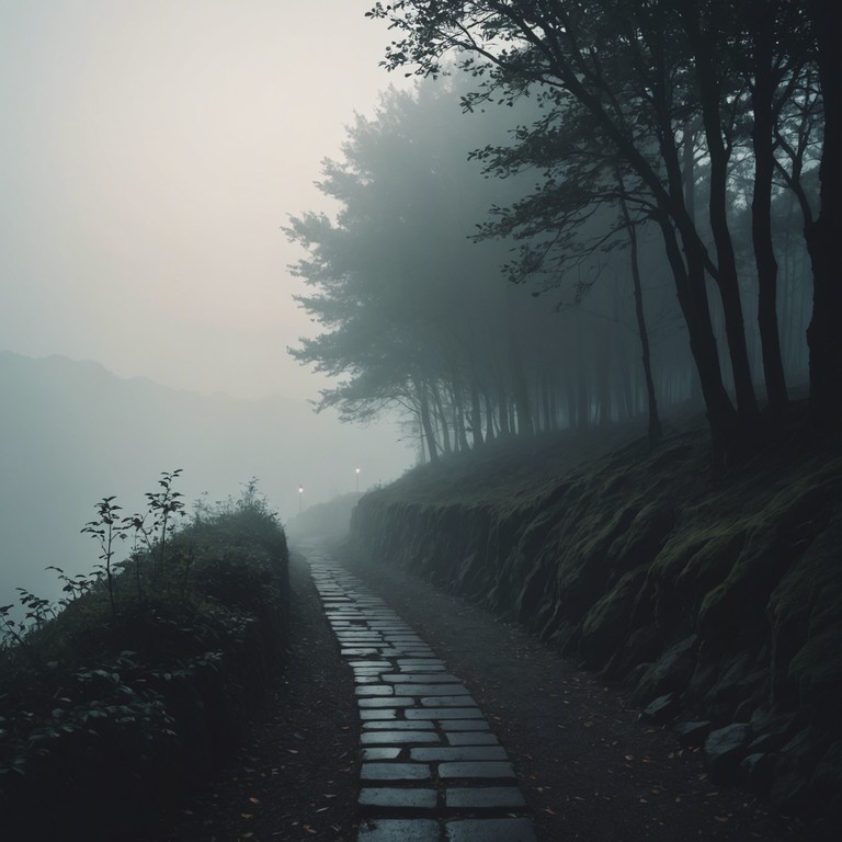 Imagine walking alone down a narrow pathway shrouded in mist, the distant sound of a wind chime occasionally breaking the thick silence, as delicate whispers creep from the shadows around.