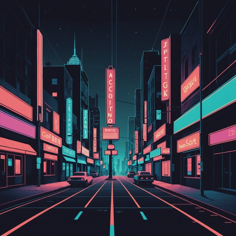 Imagine cruising through a retro futuristic cityscape under a neon glow, as synths pulse in rhythm with the heart of the night. The music captures the essence of movement, energy, and an undying love for the '80s. Melodic layers interweave to create a tapestry that is both nostalgic and exhilarating, perfect for a nocturnal adventure.