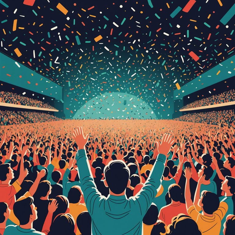 This track embodies the spirit of victory and joyful celebration through dynamic layers of sound, creating a sweeping atmosphere of elation and collective triumph. The composition starts with a subtle introduction of strings, building to include brass and percussion, leading to a grand, exuberant climax. Ideal for festive occasions, award ceremonies, or any scenes highlighting success and happiness.