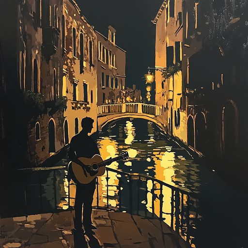 On a serene, moonlit night in venice, imagine the soulful strumming of an acoustic guitar echoing through cobblestone streets, blending with the gentle lapping of canal waters. This track captures an intimate musical experience, as if performed just for your ears in the heart of this historic city.