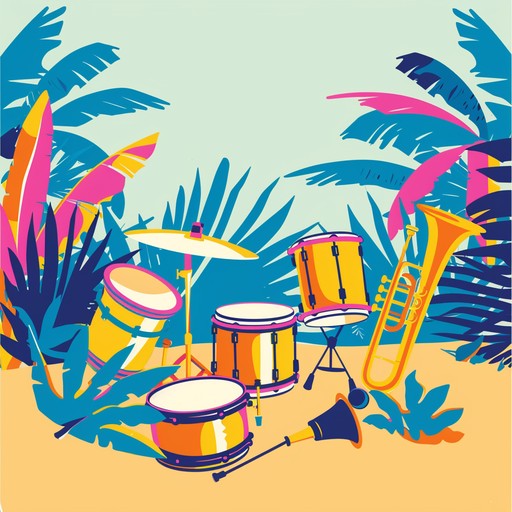 A captivating blend of afrobeat polyrhythms and cuban salsa, invoking rhythmic passion and danceable grooves. The piece layers energetic percussion, melodic brass, and vibrant piano, creating an irresistible dance atmosphere.