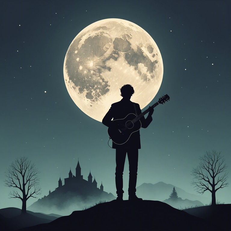 Imagine a blues guitarist playing under a stark moonlight, the notes casting long shadows and creating an atmosphere thick with tension and intrigue. The track would be both rooted in traditional blues and atmospheric, lending itself to suspenseful and climactic moments in film or television.