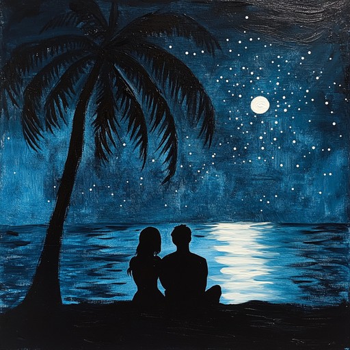 An instrumental reggae track featuring gentle guitar riffs and soft percussion, evoking feelings of closeness and warmth beneath a tranquil night sky. The melody flows smoothly, creating an atmosphere of intimate connection and peaceful reflection.