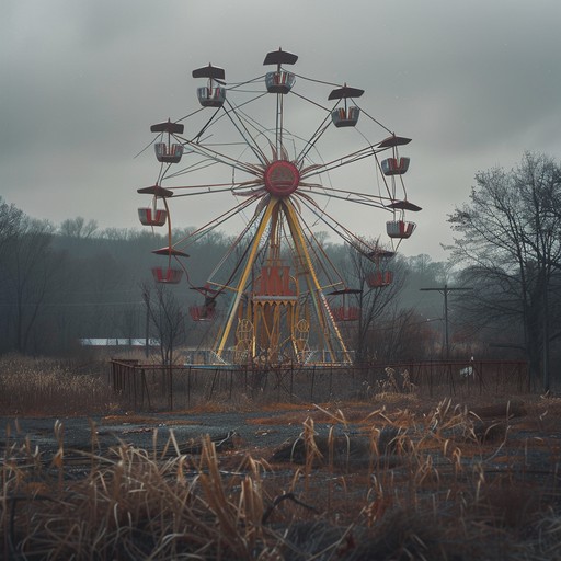 Imagine walking through a deserted carnival at night, with the rusting rides creaking in the wind and the faint, distorted music from old speakers echoing in the air. The track features haunting melodies played on a detuned piano, accompanied by the ghostly sounds of a music box and the occasional strike of a decrepit cymbal. The piece slowly builds in intensity, with the introduction of dissonant string sections and unnerving sound effects, creating a sense of growing unease and dread.