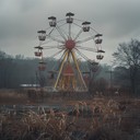 an eerie instrumental track that evokes the unsettling atmosphere of an abandoned carnival