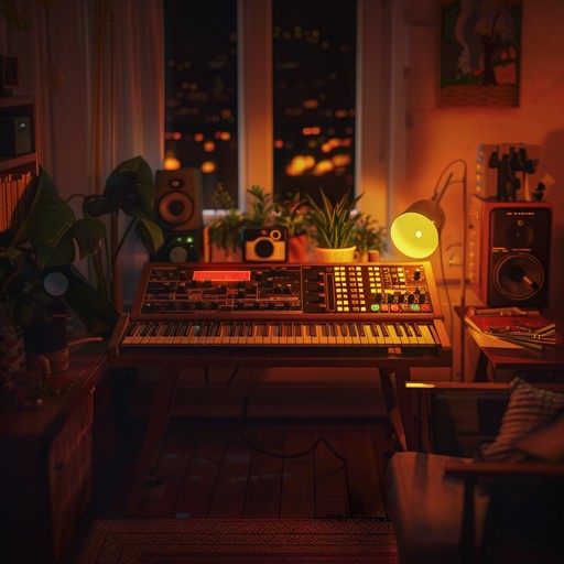 Immerse in the heartfelt, reflective tones of the 80s with a soothing synthesizer composition. Gentle arpeggios and warm analog pads create a tender, nostalgic atmosphere, perfect for quiet moments of introspection.