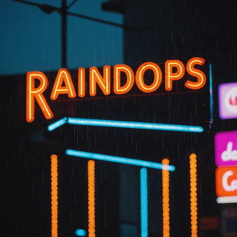 An exploration into the heart of a neon lit urban jungle during a rainfall, this composition offers an elegant, deep dive into futuristic soundscapes, combining the softness of rain with the energy of city life.