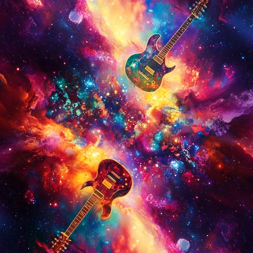 Immerse yourself in an exhilarating instrumental odyssey where electrifying guitar riffs and hypnotic rhythms blend to create a vibrant tapestry of psychedelic rock. This track propels listeners through cosmic soundscapes, evoking colorful visions and invigorating emotions.