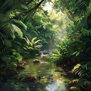 calm and soothing sounds of tranquil jungle streams