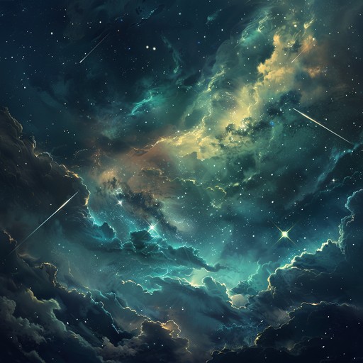 This instrumental song evokes a serene nighttime journey through a star filled cosmos. With gentle synth pads, airy guitar effects, and soothing rhythmic undertones, it creates a dreamy, euphoric atmosphere perfect for relaxation and contemplation.