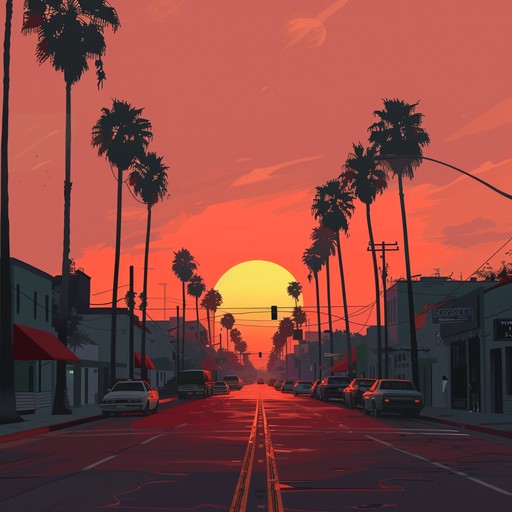 This track captures the essence of a drive down sunset boulevard as the sun sets, blending memories with the vibrant life of today. The guitar echoes the rhythm of the city, mixing with ambient sounds and a strong backbeat to give a sense of movement and life.