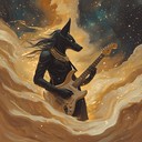 ethereal metal piece intertwining ancient themes with powerful guitar riffs