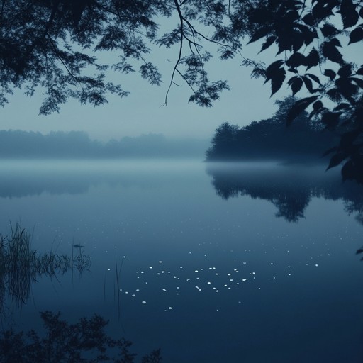 A single marimba plays a gently repeating, minimalist melody, crafting a reflective and meditative mood that mirrors the quiet and mesmerizing ripple of water under moonlight. Each note resonates like a droplet in a vast, serene pond, inviting listeners to a world of calm introspection.