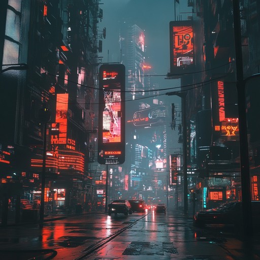 Experience a peaceful journey through a futuristic cityscape with ambient synths and gentle melodies that reflect the calm of neon nights. This instrumental blends cyberpunk elements with relaxing tones, ideal for unwinding and contemplation.