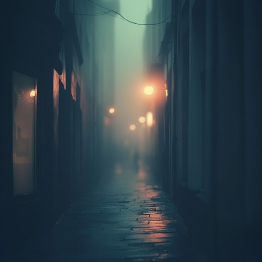 An instrumental garage song featuring haunting guitar melodies and distorted tones that evoke the unsettling atmosphere of deserted urban landscapes at night, enveloping the listener in a mysterious and eerie soundscape.