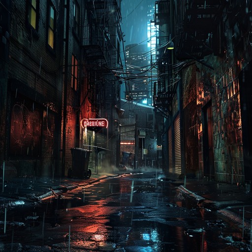 Imagine walking down a dimly lit alley in the early hours of the morning, with the sound of distorted 808 bass, glitchy hi-hats, and eerie synths reverberating off the walls, creating an atmosphere of urban decay and lurking danger