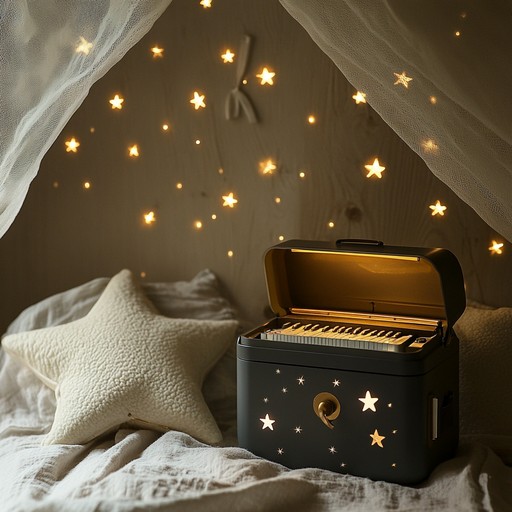 This soothing nursery rhyme features delicate melodies and calming harmonies designed to help little ones drift off to sleep. The gentle sound of a music box paired with soft, orchestral elements evokes a tranquil, star filled night sky, creating a safe and serene atmosphere perfect for bedtime.