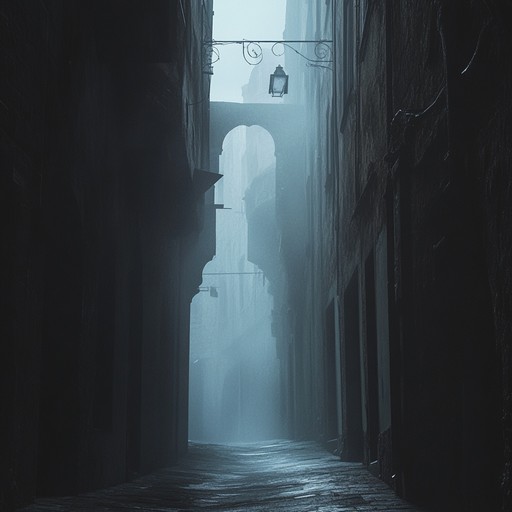 A descending, somber track that takes the listener through a spiraling vortex of eerie melodies and haunting synths, creating a profound sense of depth and introspection. The synthesizer leads the composition, maintaining a consistent, otherworldly atmosphere. A descending, somber track that takes the listener through a spiraling vortex of eerie melodies and haunting synths, creating a profound sense of depth and introspection. The synthesizer leads the composition, maintaining a consistent, otherworldly atmosphere.