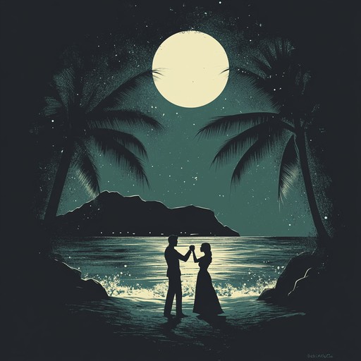 An instrumental latin jazz piece capturing a quiet night under palm trees, with gentle rhythms and soothing melodies conveying deep emotions.