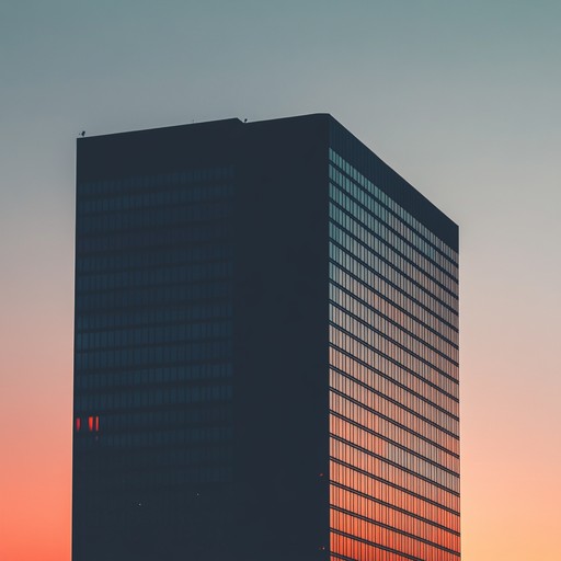 Gentle piano melodies intertwined with subtle electronic textures convey the melancholy of deserted corporate spaces.
