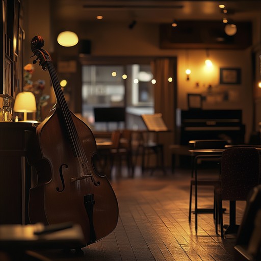 Immerse in a quiet, gentle jazz tune interwoven with chill beats, reflecting the soothing ambiance of an autumn breeze rustling through the trees. The melody flows elegantly, layered with smooth guitar riffs, subtle percussion, and a relaxing rhythm that brings a sense of peace and tranquility.