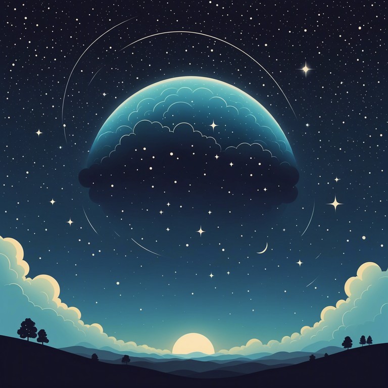 Imagine floating through a dream filled cosmos, where ethereal and celestial sounds create a peaceful and introspective atmosphere. The gentle echoes of a harp invite a serene experience that feels like drifting through the stars, supported by an uplifting and otherworldly essence.