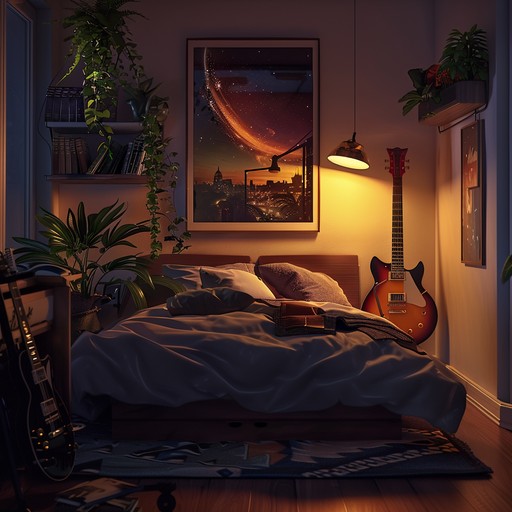 This song embodies smooth, intimate rhythms, relaxed vibes, and confidence, fostering a sense of warmth and self assuredness. The electric guitar plays an essential role, creating warm tones perfect for private, self reflective moments. Minimalist production highlights essential elements for a confident, relaxing atmosphere.